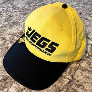 Jegs High Performance hat men’s One Size yellow black adjustable adult NWT